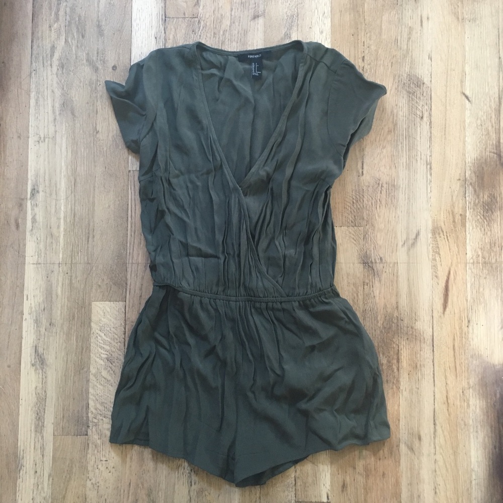 Forever 21 Olive Green Romper